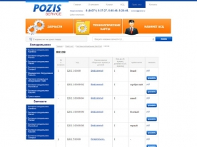 Сайт сервисного обслуживания ОАО «POZIS», http://pozis-service.ru/, пример работы 236